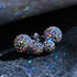 Cristal de confettis de minuit | Argent sterling .925 | Boucles d'oreilles Mini Kikiballa